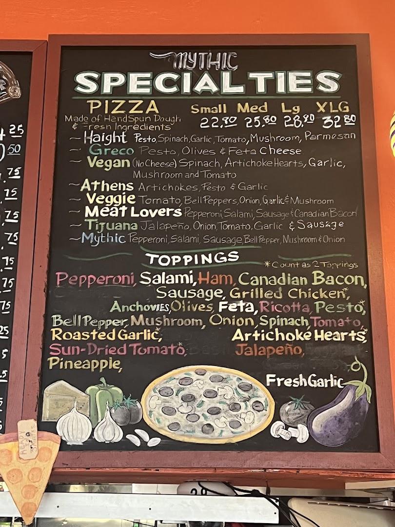 Mythic Pizza Menu image 2